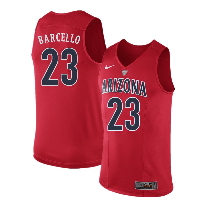 Men Arizona Wildcats #23 Alex Barcello College Basketball Jerseys Sale-Red
